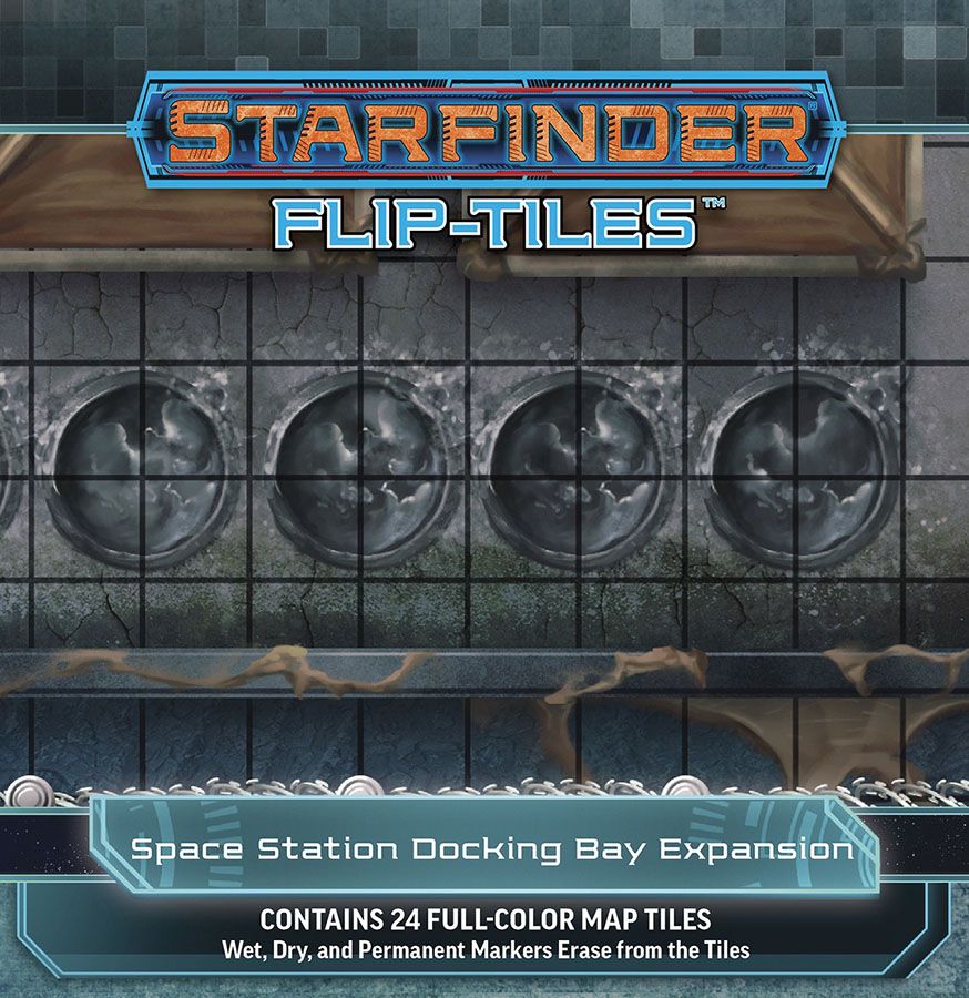 Starfinder Flip Tiles Space Station Docking Bay Expansion RPG Maps Paizo   