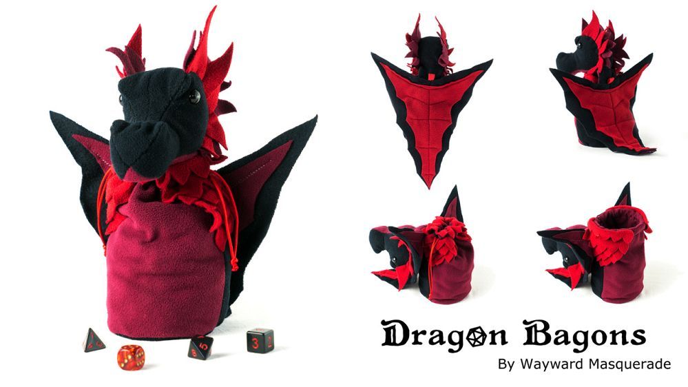 Dragon Bagon Dice Bag Black-Red Supplies Other