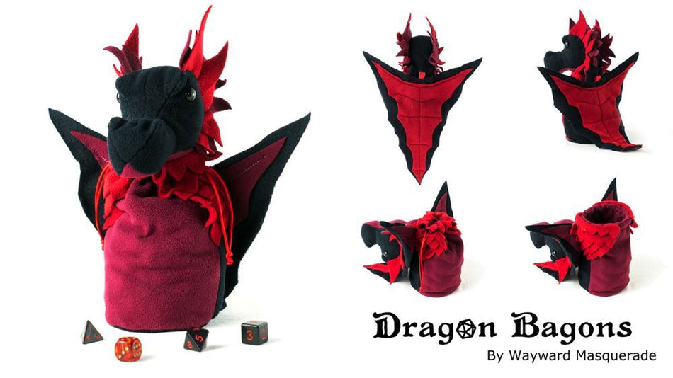 Dragon Bagon Dice Bag Black-Red Supplies Other