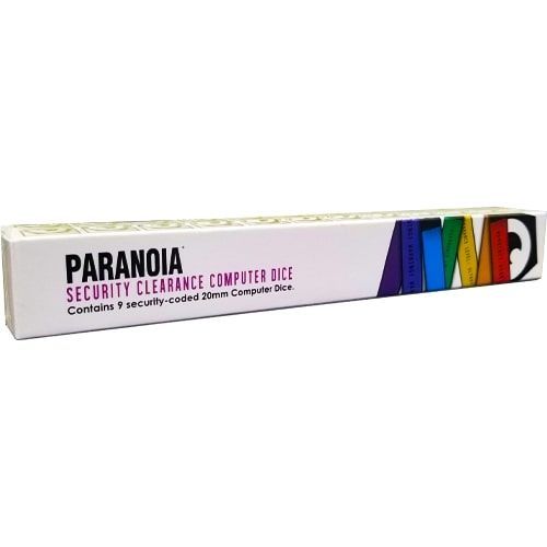 Paranoia RPG Security Clearance Dice Dice Mongoose Publishing