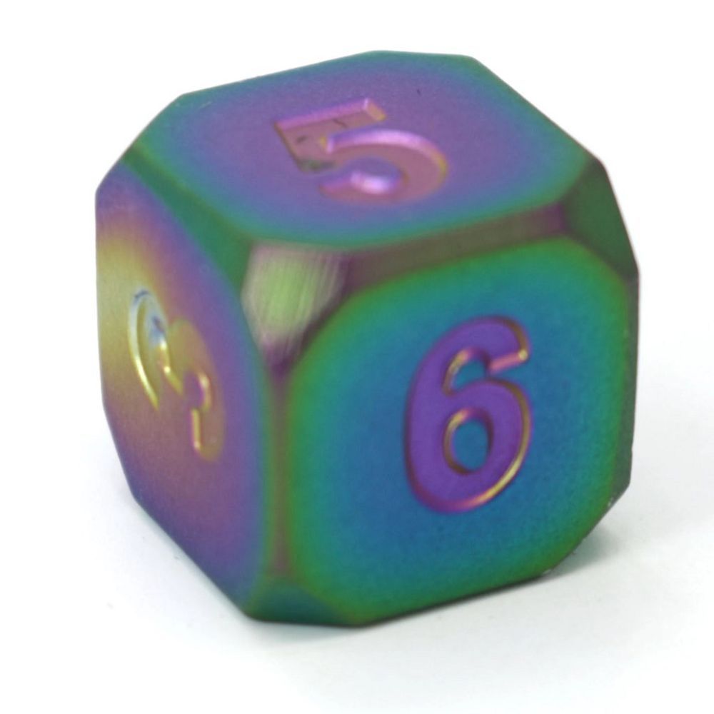 D6 Forge Scorched Rainbow Satin Dice Die Hard Dice