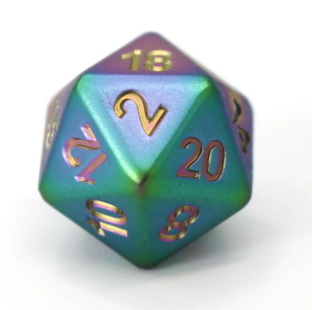 D20 Forge Scorch Rainbow Satin Dice Die Hard Dice