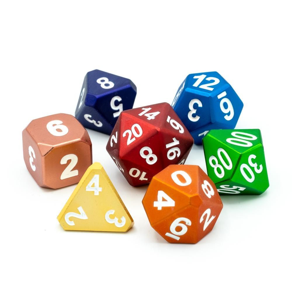 7ct Forge Frosted Rainbow Mix Dice Die Hard Dice