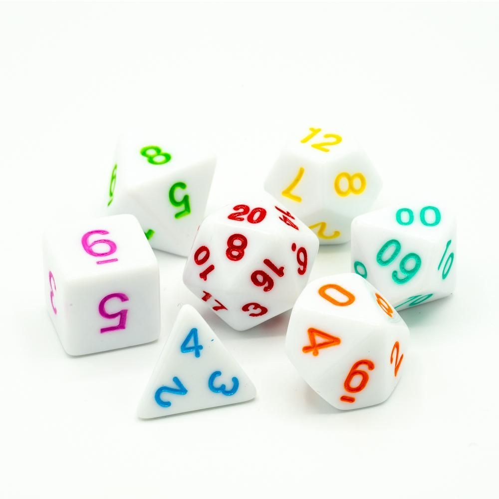 7ct Pastel Rainbow Pride 2021 Dice Die Hard Dice