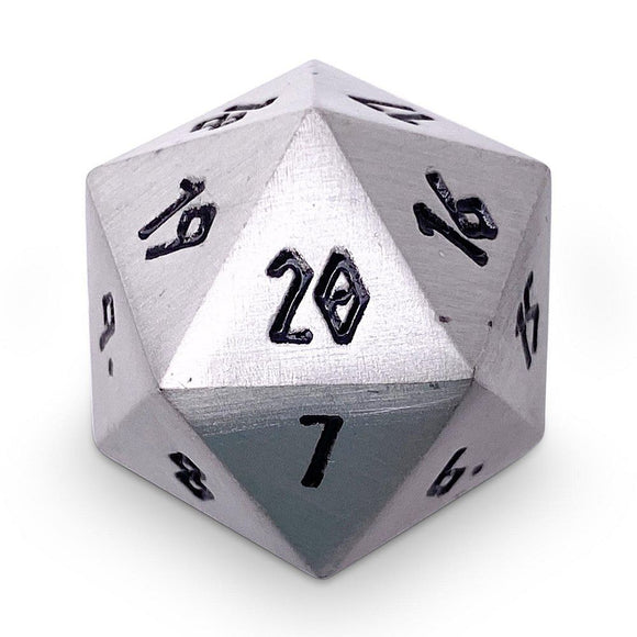 Norse Foundry Metal Countdown D20 Aged Mithril  Norse Foundry   