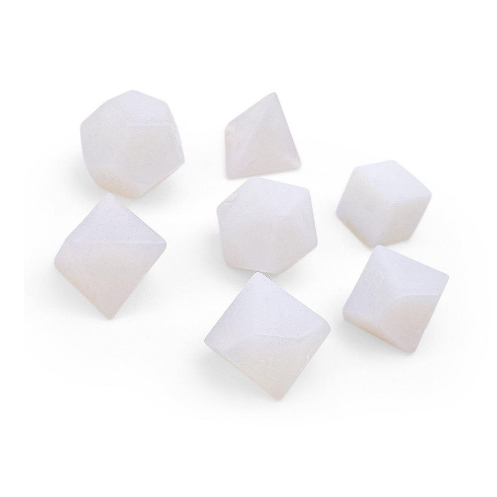 Norse Foundry Gemstone 7ct Polyhedral Dice Set Raised Opalite Dice Norse Foundry