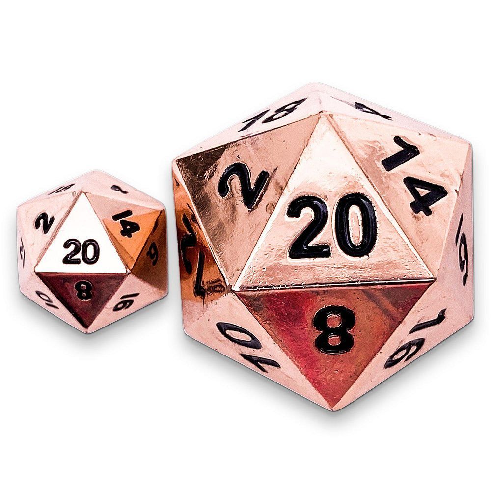 Norse Foundry 30mm Boulder Metal D20 - Copper Still Dice Norse Foundry