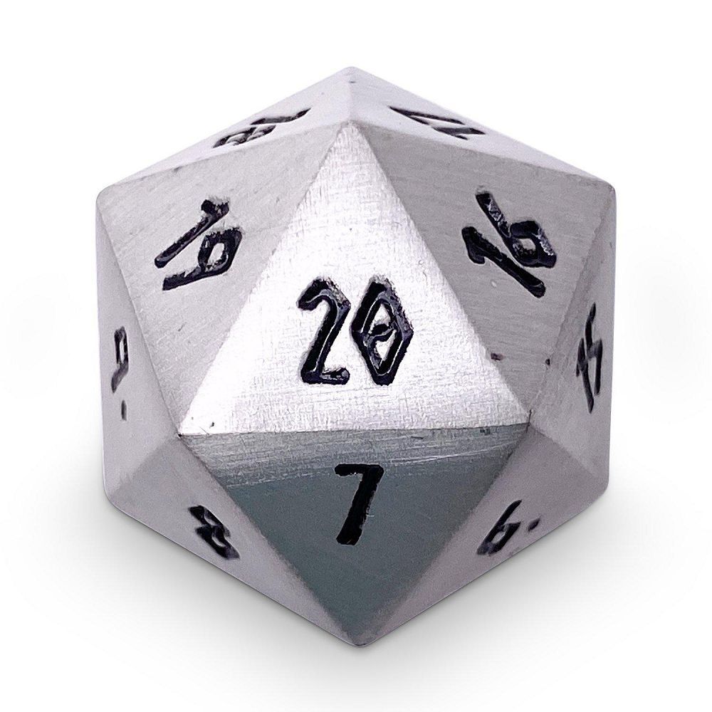 Norse Foundry Metal Countdown D20 Chainmail Silver Dice Norse Foundry