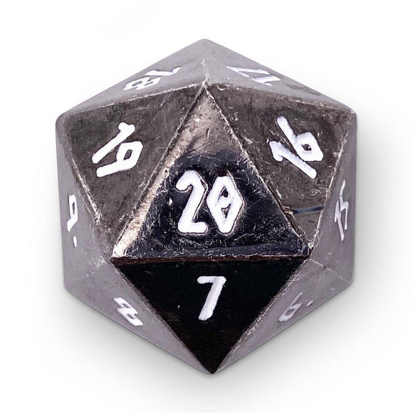 Norse Foundry Metal Countdown D20 Drow Black  Norse Foundry   