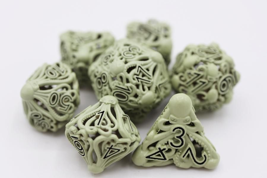 Mind Eater Hollow Glow Grn 7ct Dice Foam Brain Games