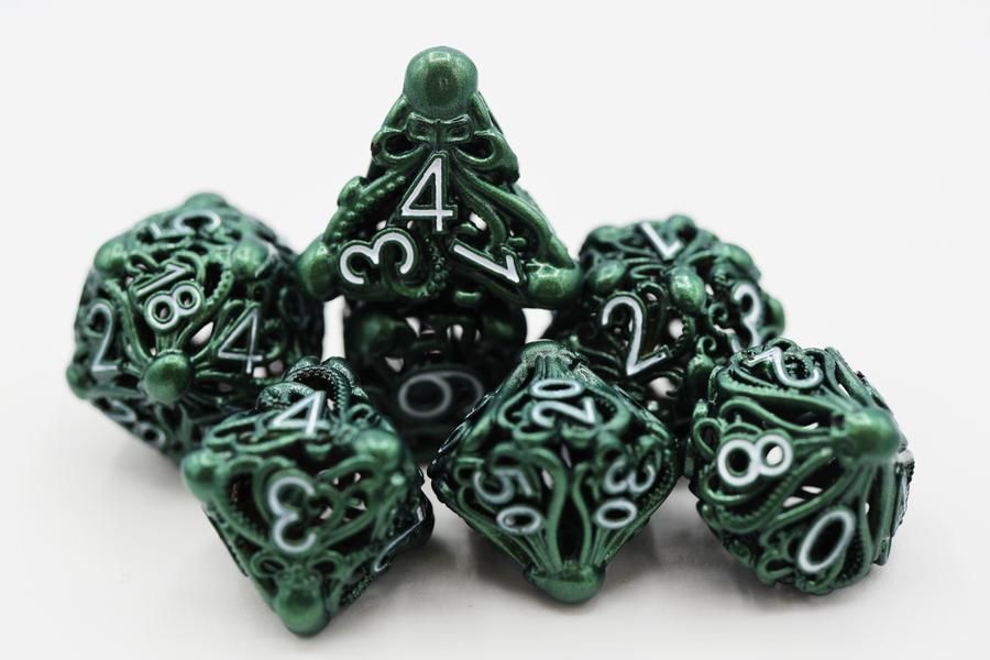 Mind Eater Hollow Green 7ct Dice Foam Brain Games