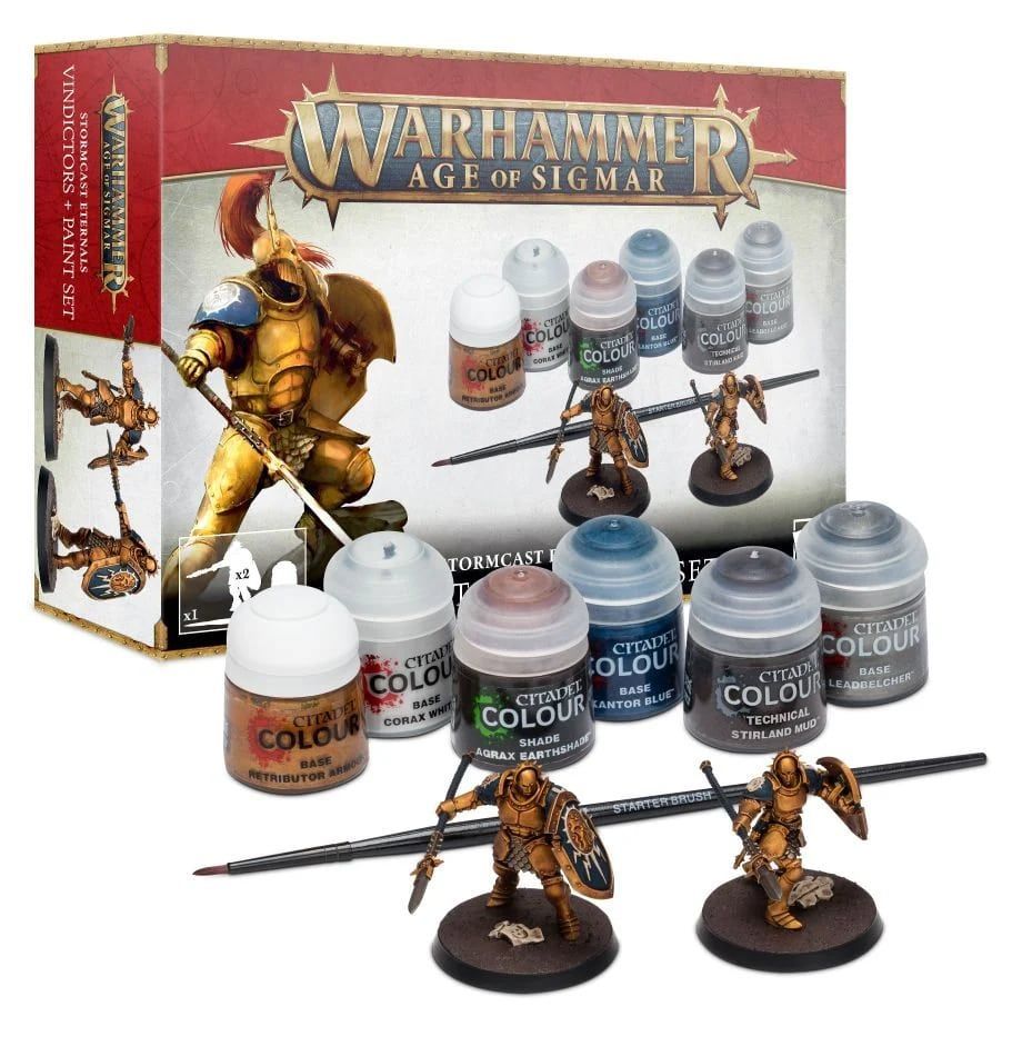 Age of Sigmar Stormcast Eternals: Vindictors + Paint Set Miniatures Candidate For Deletion   