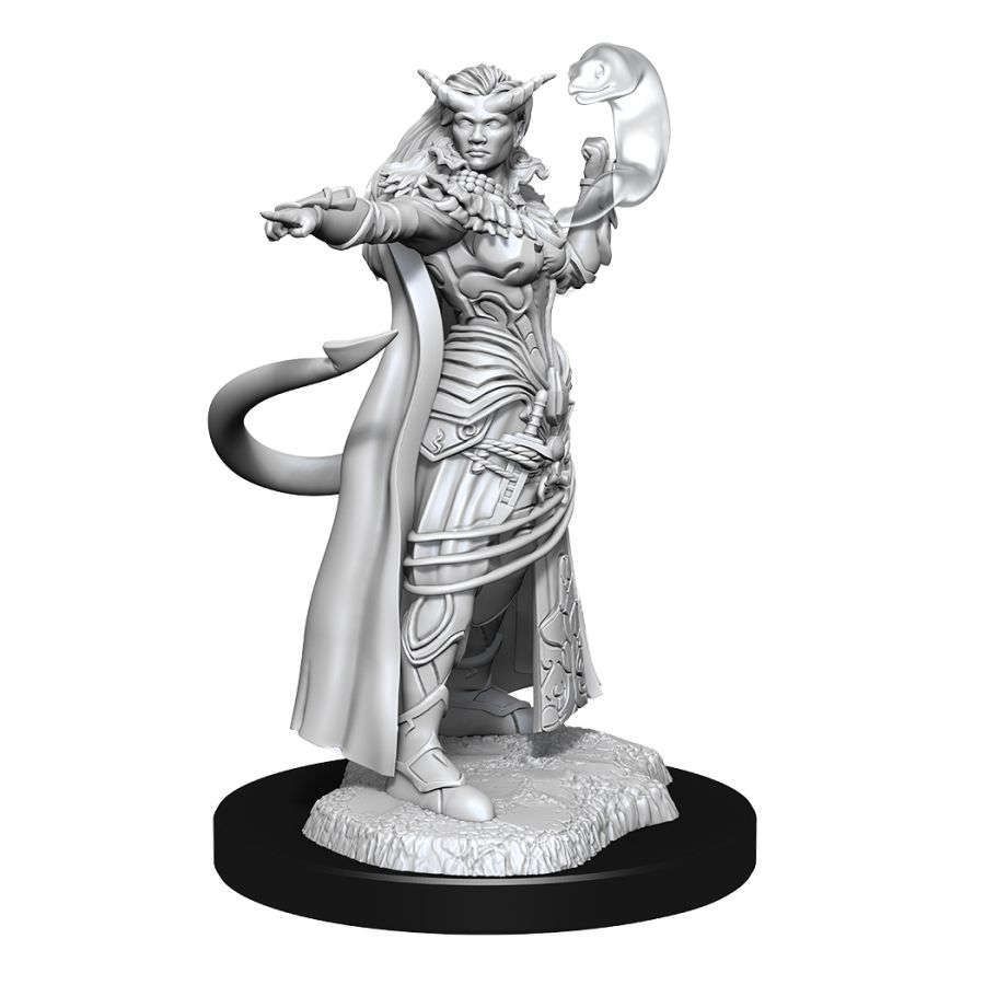 Dungeons & Dragons: Nolzur's Marvelous Unpainted Miniatures - Tiefling Sorcerer Female Miniatures WizKids