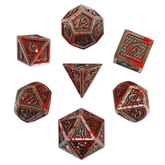 Dragon Slayer Set of 7 Metal Dice  Forged Dice Co   