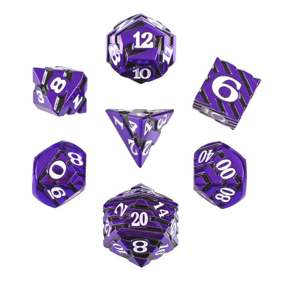Dark Matter Set of 7 Metal Dice  Forged Dice Co   