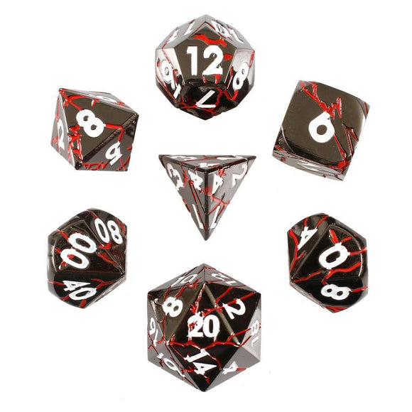 Hell Storm Set of 7 Metal Dice  Forged Dice Co   
