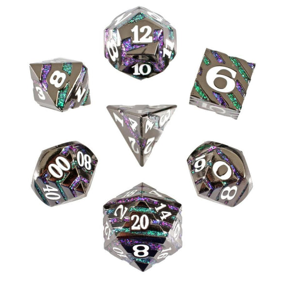 Eldritch Mystery Set of 7 Metal Dice  Forged Dice Co   