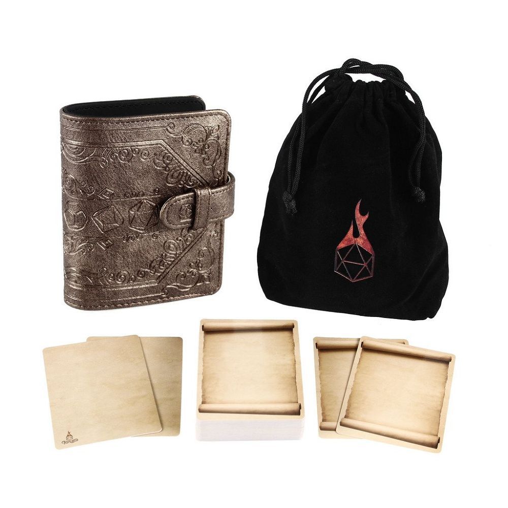 Bronze Book of Incantations Spell Card Book (Dice Edition) Supplies Forged Dice Co