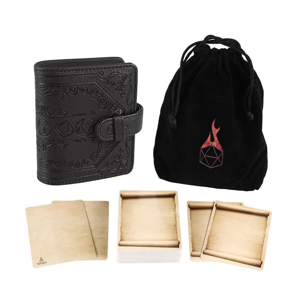 Black Book of Incantations Spell Card Book (Dice Edition) Supplies Forged Dice Co