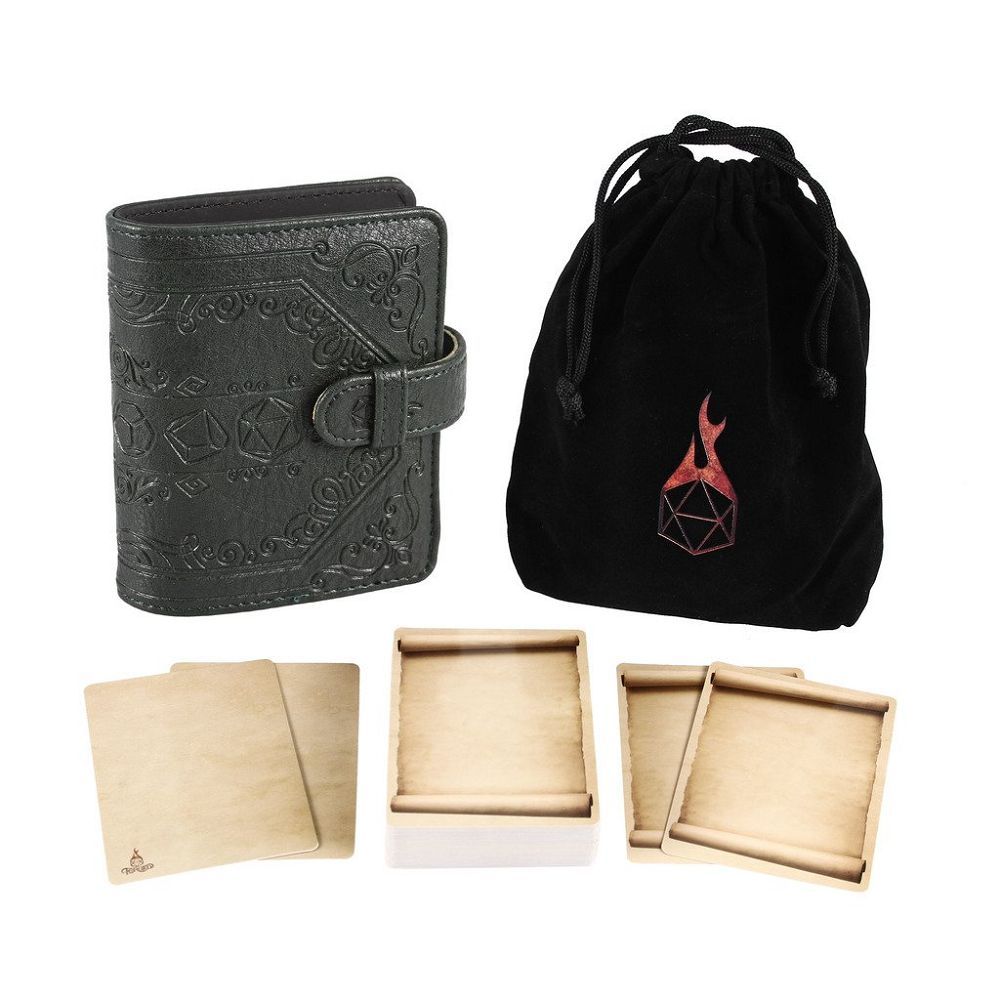 Green Book of Incantations Spell Card Book (Dice Edition) Supplies Forged Dice Co