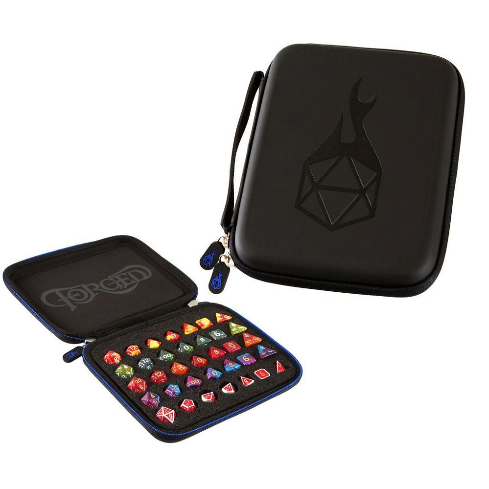 Blue Forged Zip-Close Dice Box, Dice Tray, & Storage Case Dice Forged Dice Co