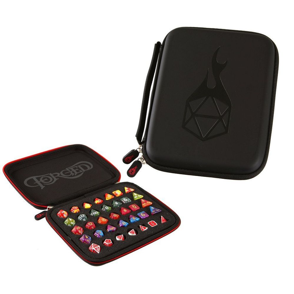 Red Forged Zip-Close Dice Box, Dice Tray, & Storage Case Dice Forged Dice Co