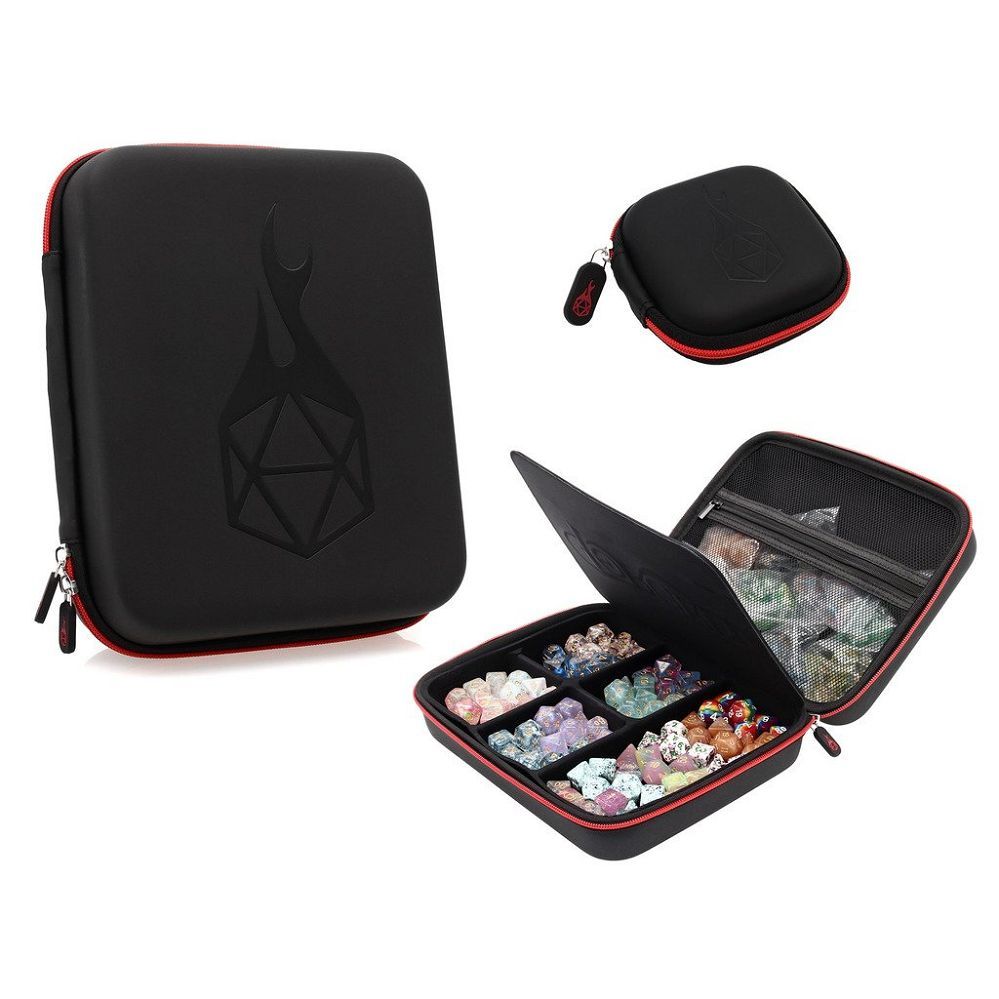 Red Dice Box and Dice Tray with Removable Dice Holder Dice Forged Dice Co