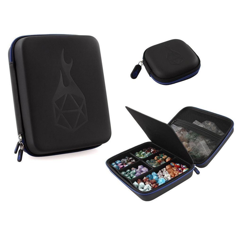 Blue Dice Box and Dice Tray with Removable Dice Holder Dice Forged Dice Co