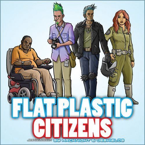 Flat Plastic Miniatures Civilians  Common Ground Games   