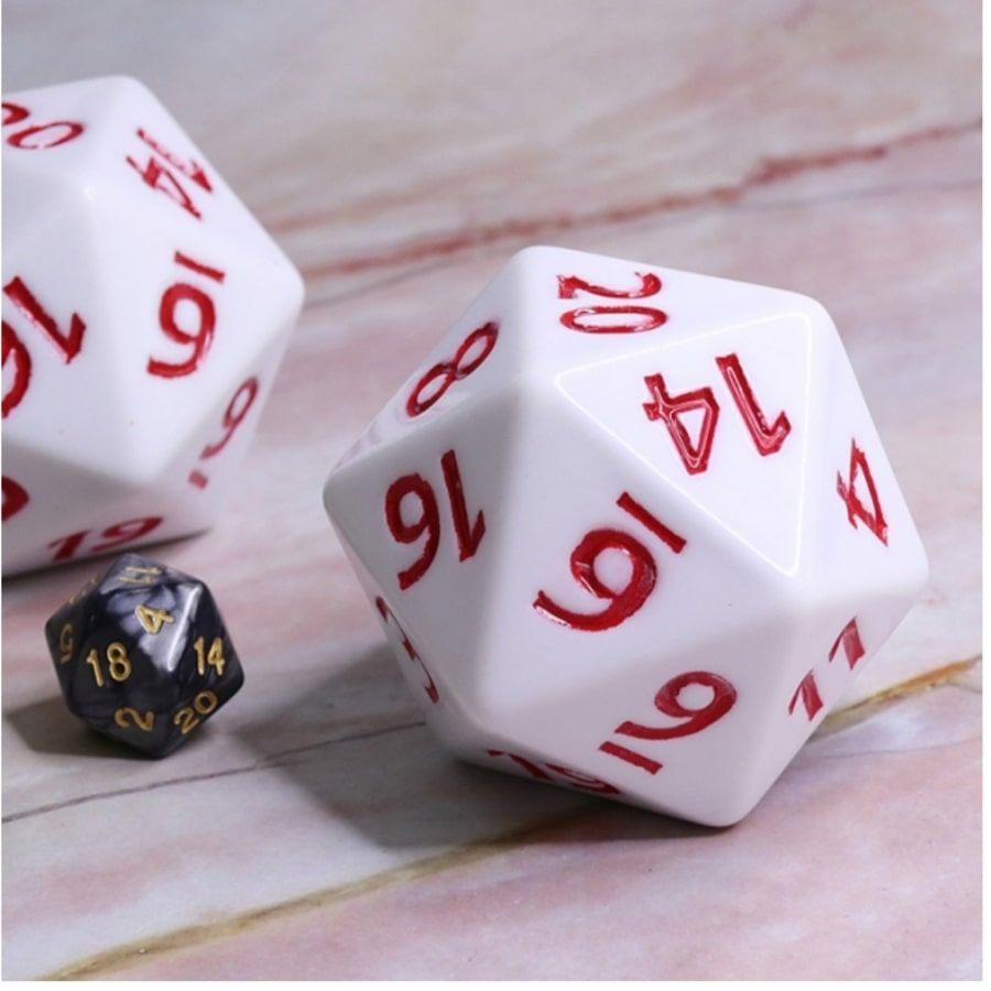 Foam Brain Games Titan D20 - White with Red  Foam Brain Games   