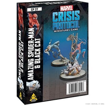 Marvel Crisis Protocol Amazing Spider-Man & Black Cat Miniatures Atomic Mass Games   