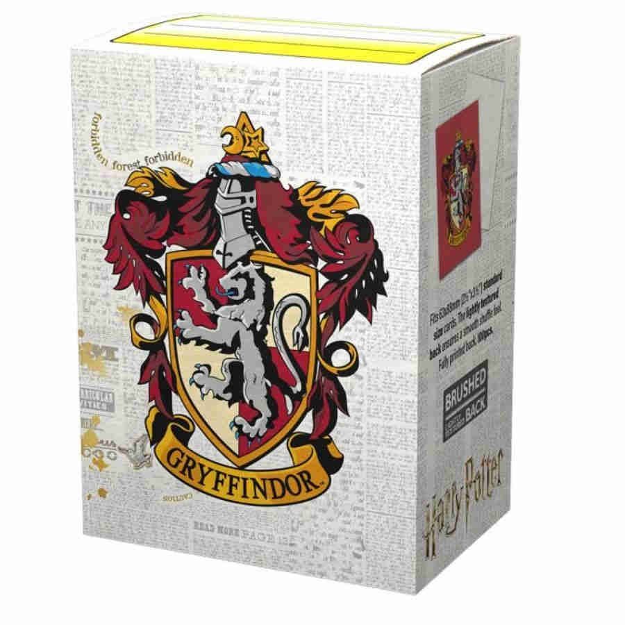 Dragon Shield 100ct Standard Size Brushed Art Sleeves Harry Potter Gryffindor (16025) Supplies Arcane Tinmen   