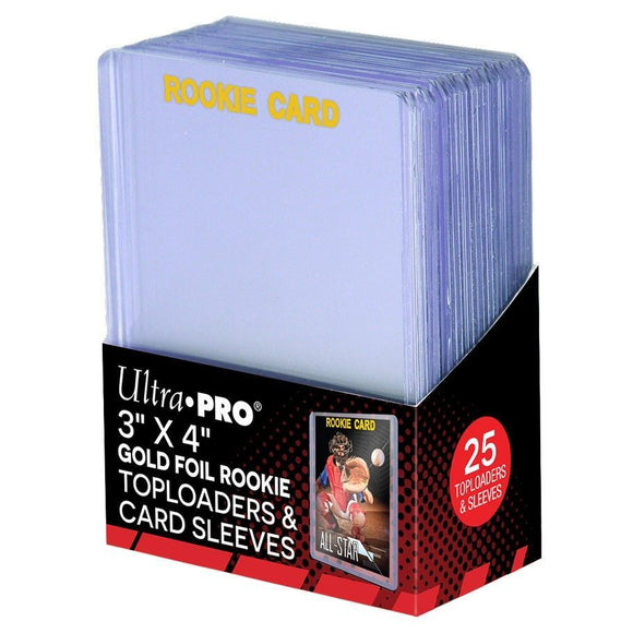 Ultra Pro 25ct Gold Foil Rookie Toploader and Sleeve Combo (15282) Supplies Ultra Pro   