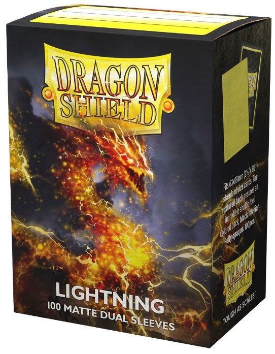 Dragon Shield 100ct Standard Card Game Matte Dual Sleeves - Lightning (15047) Supplies Arcane Tinmen   