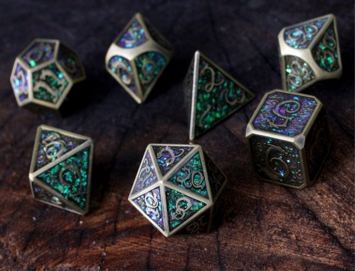 7ct Draconic Hoard Metal Set Dice Forged Dice Co