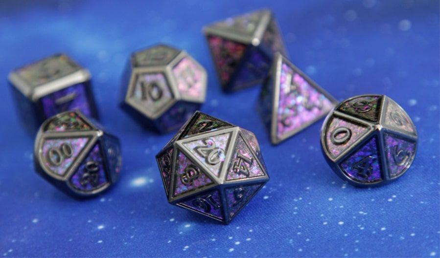 7ct Deep Oblivion Metal Set Dice Forged Dice Co