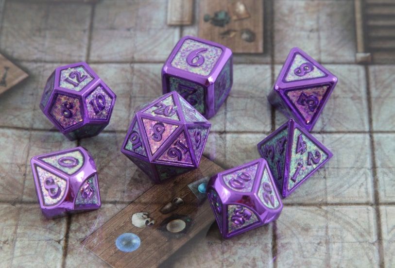 7ct Phased Enchant Metal Set Dice Forged Dice Co