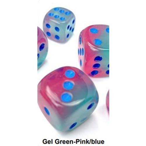 26664 16mm D6 GelGrnPnk/Blue  Chessex   
