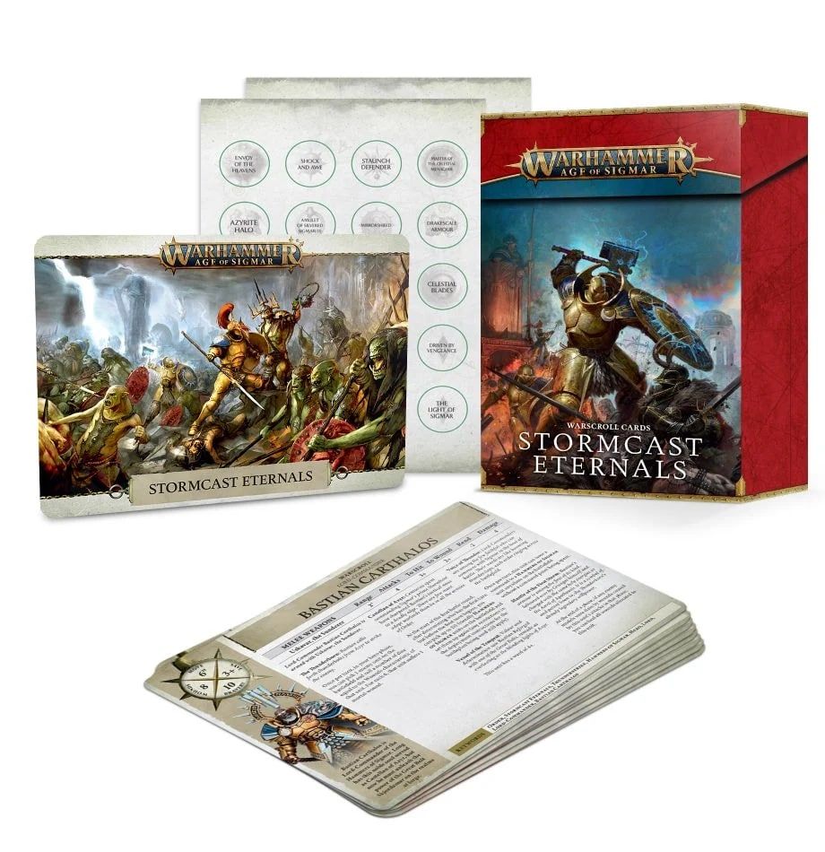 Age of Sigmar Warscroll Cards '21 Stormcast Eternals: Miniatures Games Workshop   