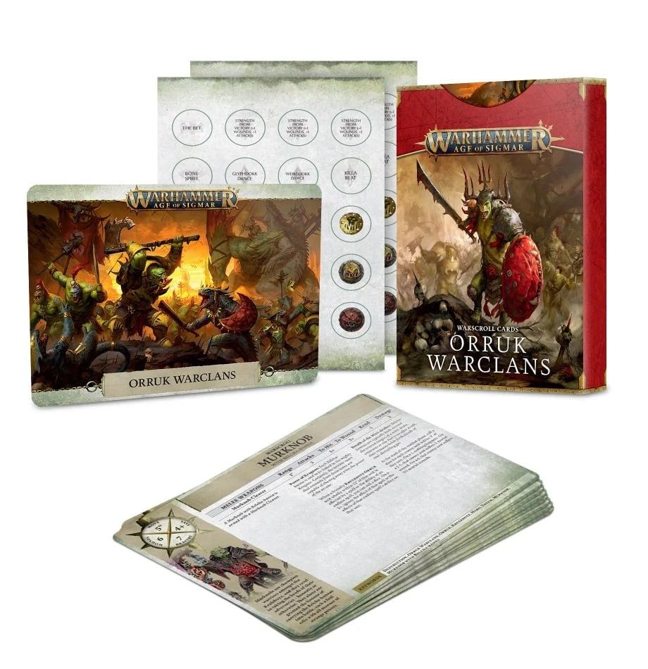 Age of Sigmar Warscroll Cards '21 Orruk Warclans Miniatures Games Workshop   