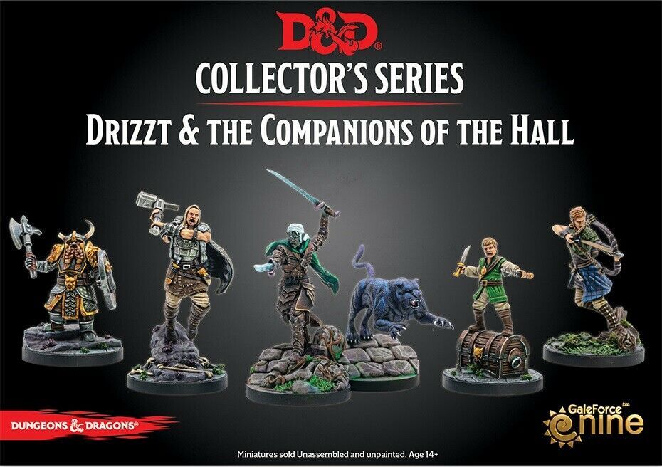 D&D Collector's Series Drizzt & The Companions of the Hall Miniatures Gale Force Nine