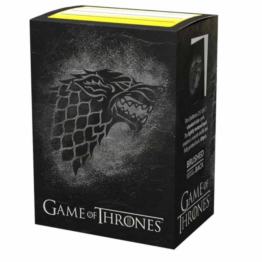 Dragon Shield Brushed Art Sleeves Game of Thrones House Stark Standard Size 100ct (16029) Supplies Arcane Tinmen   