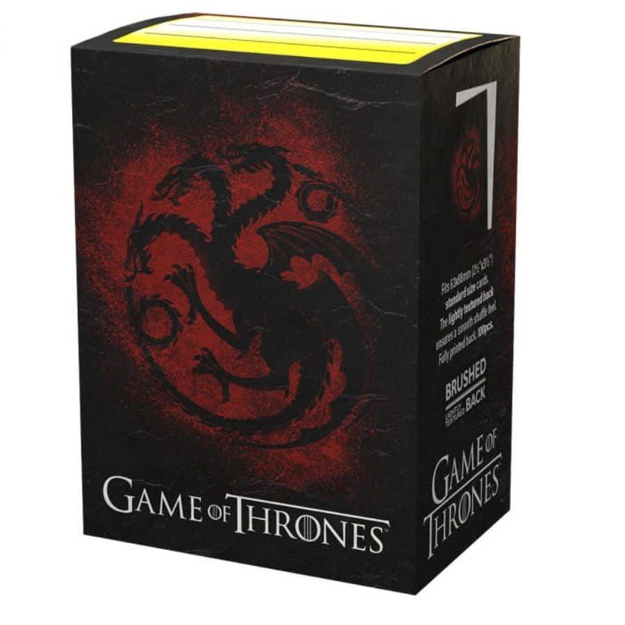 Dragon Shield Brushed Art Sleeves Game of Thrones House Targaryen Standard Size 100ct (16031) Supplies Arcane Tinmen   