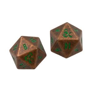 D&D Dice 2d20 Heavy Metal: Copper & Green (18782) Dice Ultra Pro   
