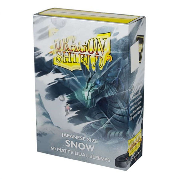 Dragon Shield 60ct Japanese Size Matte Dual Sleeves Snow Supplies Arcane Tinmen   