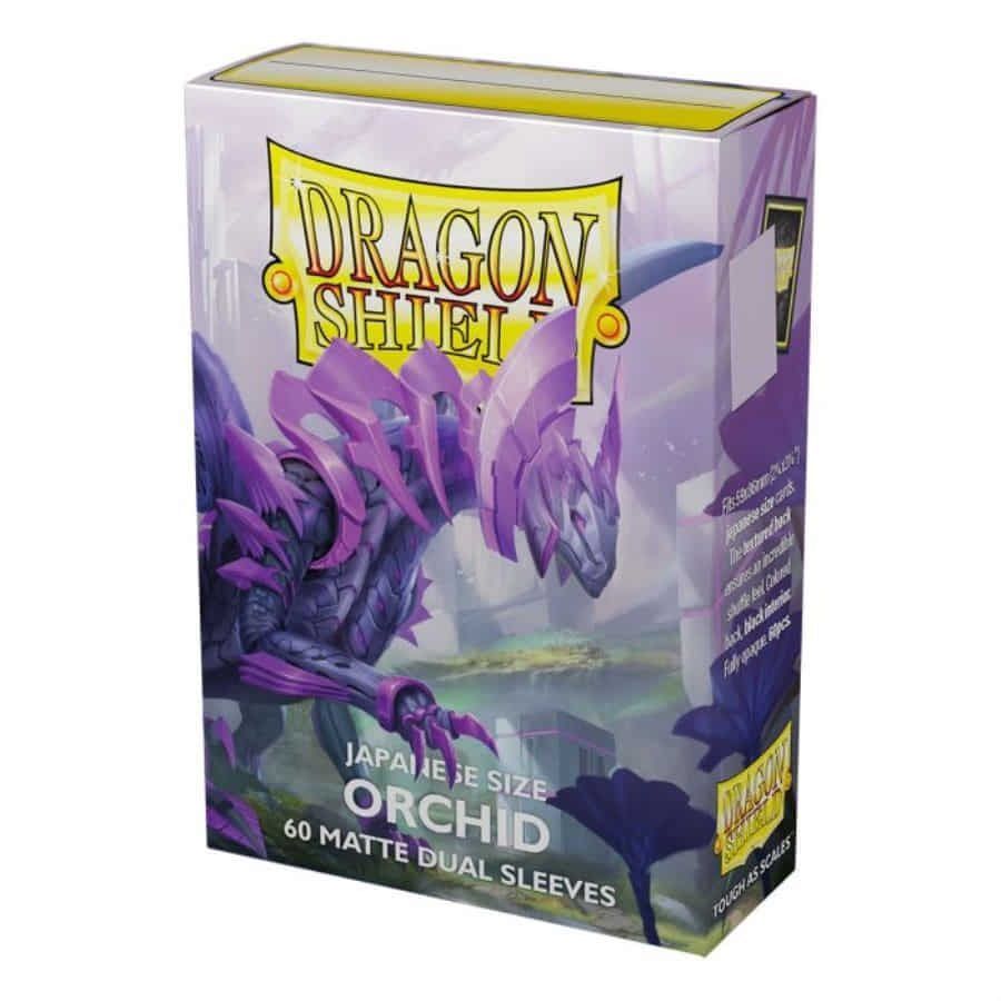 Dragon Shield 60ct Japanese Size Matte Dual Sleeves Orchid Supplies Arcane Tinmen   