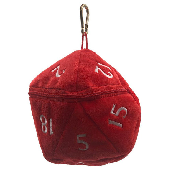 Ultra Pro Dice Bag Plush D20 - Red/White (15757) Supplies Ultra Pro   