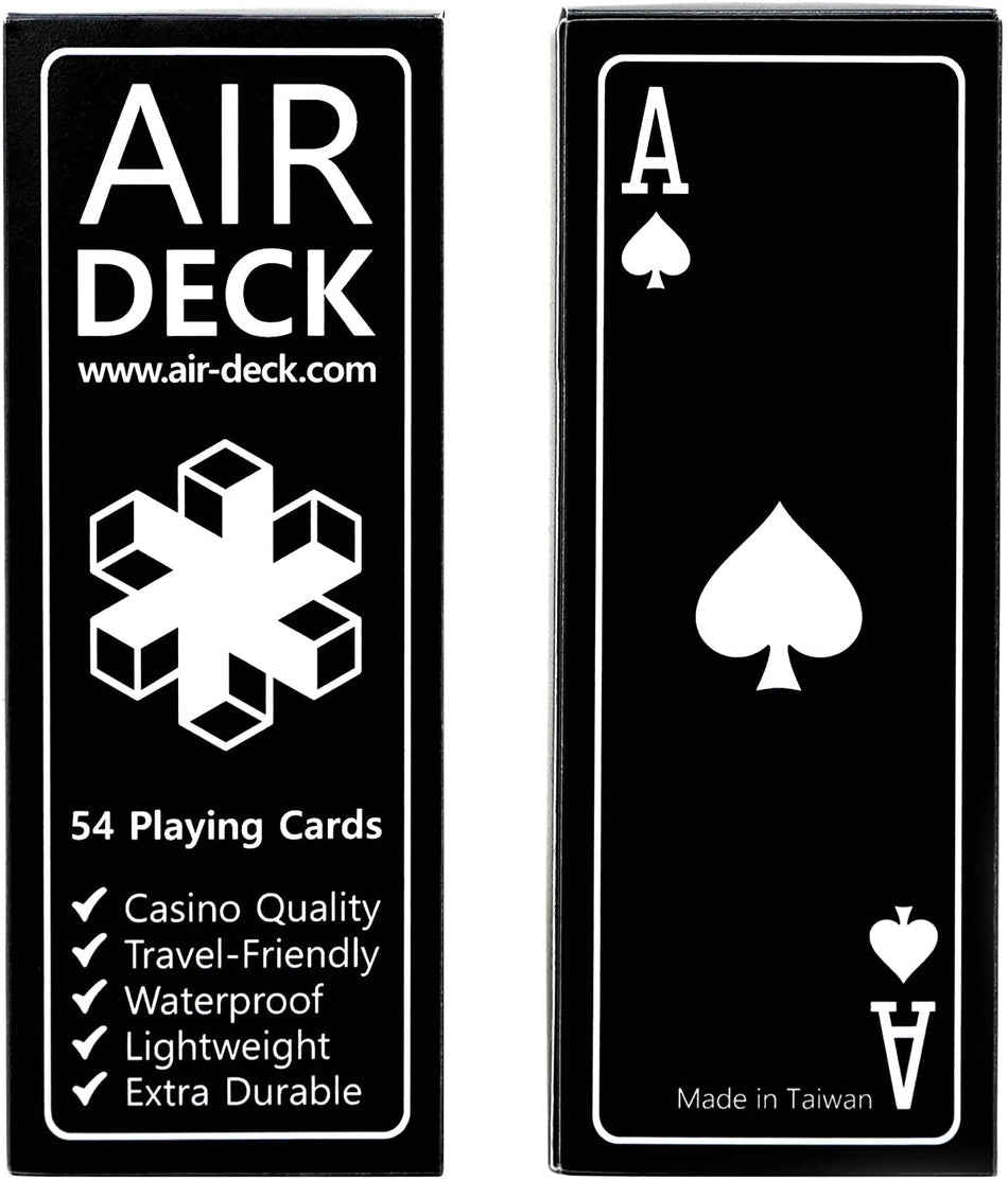 Air Deck Travel Playing Cards - Black Card Games Other