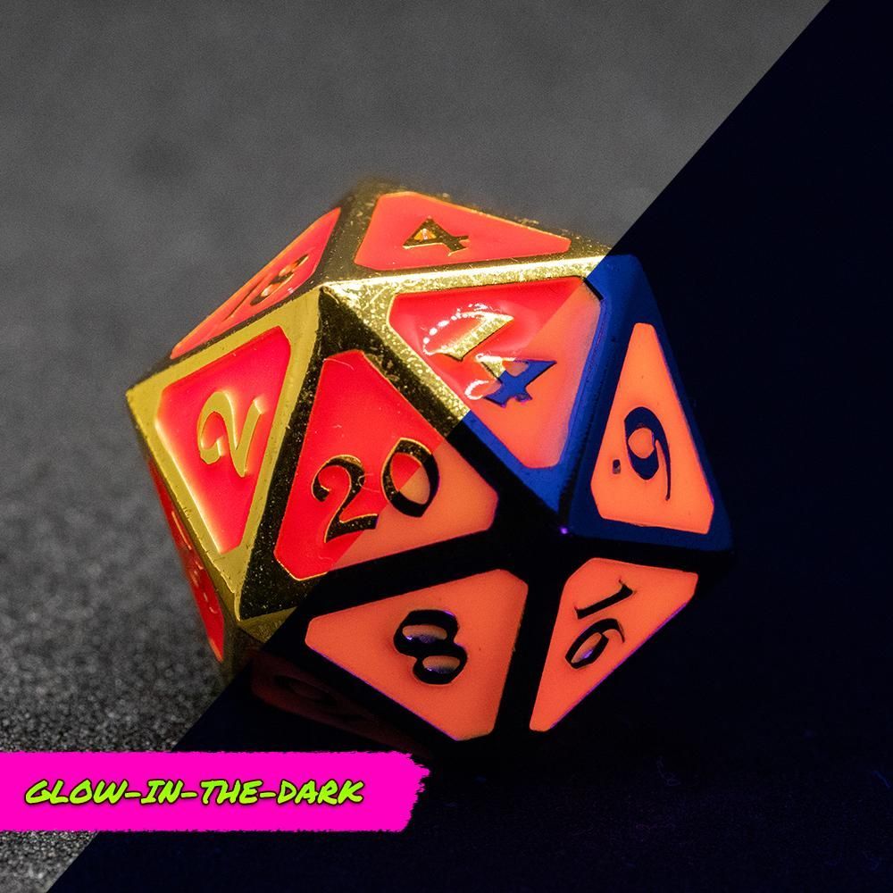 Dice Hard Dice Single MultiClass Dire D20 AfterDark Mythica Neon Bloom Dice Die Hard Dice