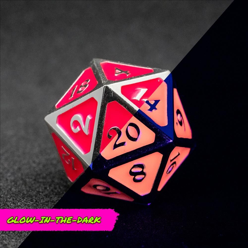 Dice Hard Dice Single MultiClass Dire D20 AfterDark Mythica Neon Kiss Dice Die Hard Dice